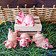 Merry piglets. Handmade soap. The symbol of the New 3.Edenicsoap.

