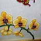 Часы триптих Охидеи. Часы классические. Ульяна Ананьева (Ulnika). Ярмарка Мастеров.  Фото №4