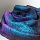 Scarf felted 'Brighter stars' felt tippet felted. Scarves. Юлия Левшина. Авторский войлок COOLWOOL. My Livemaster. Фото №5