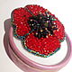 Embroidered brooch Red poppy. Brooches. paperchest (paperchest). My Livemaster. Фото №4