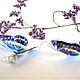 Order Transparent Earrings Blue White Butterflies Epoxy Resin Boho. WonderLand. Livemaster. . Earrings Фото №3