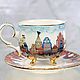 teacups: Porcelain tea pair ' Old town'. Single Tea Sets. KASTdecor. My Livemaster. Фото №6