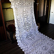 Винтаж: Старинная итальянская скатерть - покрывало 215 х 170 см