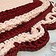 Oval rug crochet 'pink Bordeaux'. Carpets. knitted handmade rugs (kovrik-makrame). My Livemaster. Фото №6