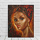 African woman oil painting girl portrait of a woman. Pictures. Colibri Art - Oil Painting. Online shopping on My Livemaster.  Фото №2