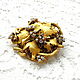 Gold leaf brooch, LARISA BARRERA, USA, 24K gold leaf, leaves. Vintage brooches. Rarities. Online shopping on My Livemaster.  Фото №2