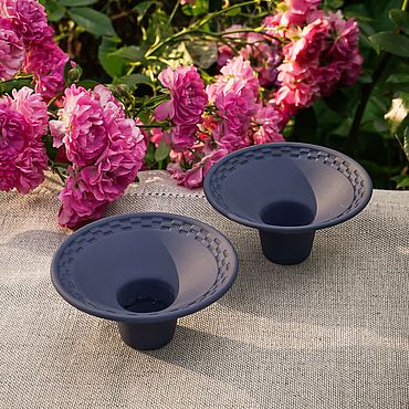 Винтаж ручной работы. Ярмарка Мастеров - ручная работа Винтаж: Подсвечники Wedgwood Interiors, Англия, 1990 г.. Handmade.