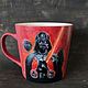 Кружка с росписью, звездные воины, Дарт Вейдер, Star Wars, Darth Vader, Кружки и чашки, Москва,  Фото №1