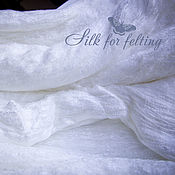 Материалы для творчества handmade. Livemaster - original item Mulberry silk roll, Silk Laps, Silk Sheet, Carded Laps, 10 grams. Handmade.