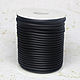 Rubber Cord 3mm Black 50cm Silicone Cord Hollow for Necklace, Cords, Solikamsk,  Фото №1