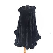 Одежда handmade. Livemaster - original item Fur poncho from isc.karakulchi with natural arctic fox fur. Handmade.