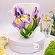Кружка Ирисы. Кружки и чашки. Flowerdecor337. Ярмарка Мастеров.  Фото №6
