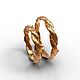 Wedding rings woven twigs gold 585 (Ob5), Engagement rings, Chelyabinsk,  Фото №1