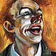 Clown, circus painting, oil on canvas. Pictures. myfoxyart (MyFoxyArt). Online shopping on My Livemaster.  Фото №2