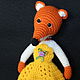 Knitted toy Fox. Dolls, fairy-tale characters, Stuffed Toys, St. Petersburg,  Фото №1