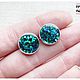 The earrings with a coating of jewelry resin. Stud earrings. ru4kami-ru4kami. Online shopping on My Livemaster.  Фото №2