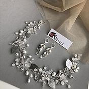 Wedding band-tiara and earrings.  
