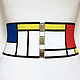 Belt-gum Mondrian 100mm stretch for any clothes, Belt, Moscow,  Фото №1