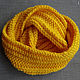 Желтый вязаный снуд "Двусторонний". Шарфы. Ната Онипченко      CUTE-KNIT. Ярмарка Мастеров.  Фото №4