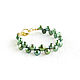 Pearl bracelet 'Enchanted forest' green thin bracelet. Bead bracelet. Irina Moro. My Livemaster. Фото №4
