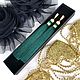 Luxury Malachite green emerald malachite gold plated brush earrings. Tassel earrings. GolDFenix. My Livemaster. Фото №4