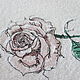 Полотенце с вышивкой "Роза акварель". Полотенца. NataliaNadia. Ярмарка Мастеров.  Фото №5