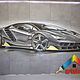 Pintura de pared en vivero Lamborghini 3d. Decor. BelkaStyle - handmade and design. Интернет-магазин Ярмарка Мастеров.  Фото №2
