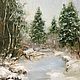 Oil painting landscape 'Winter silence», Pictures, Tula,  Фото №1