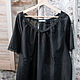 Lilit nightgown made of silk cambric black, Combination, Moscow,  Фото №1