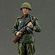 Tin soldier 54 mm. ekcastings. WWII Red Army soldier with PPSH, Military miniature, St. Petersburg,  Фото №1