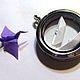 Pendant-Loket Origami locket necklace - crane. Pendant. WhiteRacoon's handcrafts. My Livemaster. Фото №4