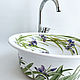 Sink with painted Irises. Furniture for baths. ArtFlera (artflera). My Livemaster. Фото №5