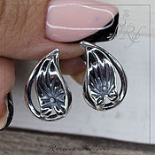 Base for Misha earrings (9h16 mm) 925 sterling silver