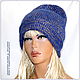 Шапка "MELODY" АНГОРА № 1, 2, 3 , 4, 5 т зел, черн,  терак. Шапки. Ирина(shvilinka.knit). Ярмарка Мастеров.  Фото №9