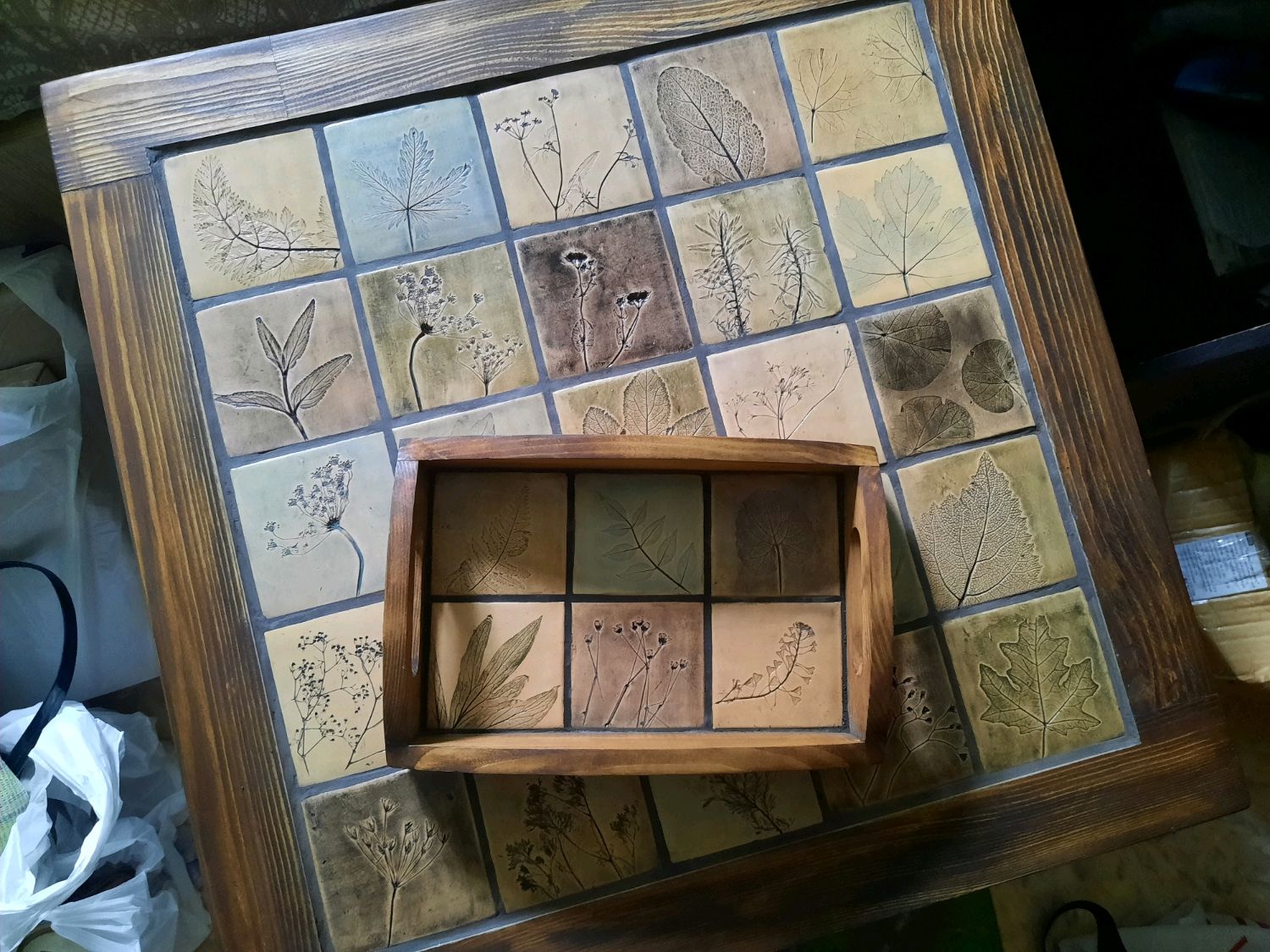 Деревянный стол, столешницы с плиткой ручной работы в интернет-магазине ...