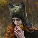 Осенняя лиса (валяная и вышитая шапка-лиса, лисошапка, шапка с ушками). Шапки. Margarita. Интернет-магазин Ярмарка Мастеров.  Фото №2