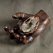 Украшения handmade. Livemaster - original item Copper Agate Hand Pendant.. Handmade.
