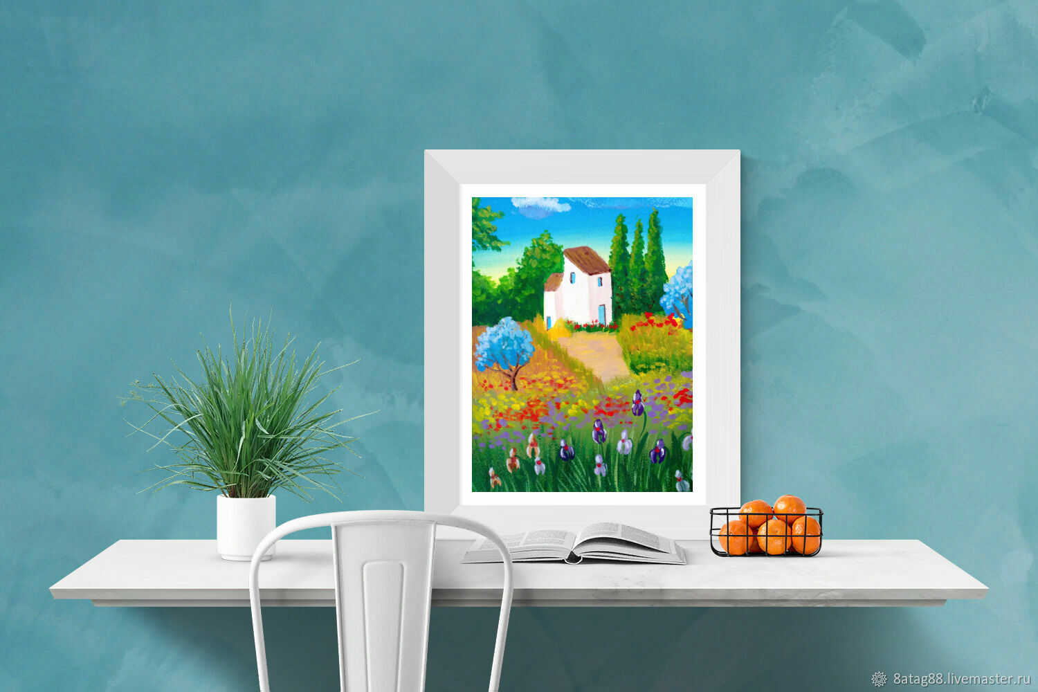 Картина маслом Летний пейзаж с домиком, Картины, Москва,  Фото №1