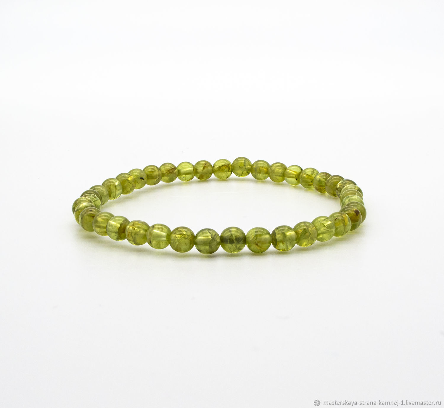 Браслет из хризолита шар 4,3мм купить в интернет-магазине Ярмарка ...