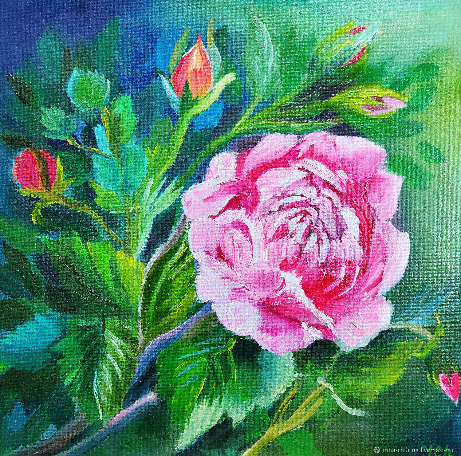 Painting peony flowers 'Spring continued', Pictures, Rostov-on-Don,  Фото №1