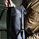 Кожаный мужской рюкзак ROLLTOP (серый) роллтоп в размере M. Мужской рюкзак. Максим Акунин (odalgoods). Ярмарка Мастеров.  Фото №4