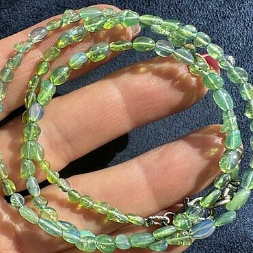 Украшения ручной работы. Ярмарка Мастеров - ручная работа Колье опал природный. Handmade.