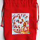 Calcetín de navidad: Bolsa de regalo de Navidad 32h23 cm. Gift pouch. Belasla. Интернет-магазин Ярмарка Мастеров.  Фото №2