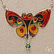 Cheerful butterfly. stained glass necklace on silvered wire. Necklace. ART ACTIVE. Online shopping on My Livemaster.  Фото №2