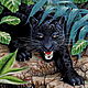 Order A set of embroidery beads 'PANTHER'. Beaded embroidery from Laura. Livemaster. . Embroidery kits Фото №3