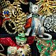 Винтаж: Брошь Кот Рождество. Броши винтажные. broochivintage. Интернет-магазин Ярмарка Мастеров.  Фото №2