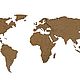Деревянная карта мира на стену 120х60 см, коричневая. Карты мира. Afi Design. Интернет-магазин Ярмарка Мастеров.  Фото №2
