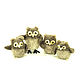 Owl made of wool and 4 5cm. Stuffed Toys. Dolls Elena Mukhina. My Livemaster. Фото №4