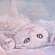 Painting watercolor cat the picture with the cat white cat. Pictures. Picture&miniature lacquer painting. Online shopping on My Livemaster.  Фото №2