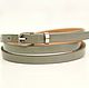 Lacquer gray leather belt, Straps, Moscow,  Фото №1